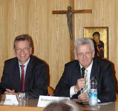 Walter Bauer (li.) und Winfried Kretschmann
